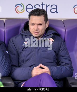 Florence, Italie. 24 Jan, 2016. Mauro Zarate au cours de la série d'un match de football entre la Fiorentina et le Torino FC. La Fiorentina remporte le match 2-0, Josip Ilicic et Gonzalo Rodriguez sont les buteurs. Credit : Nicolò Campo/Pacific Press/Alamy Live News Banque D'Images