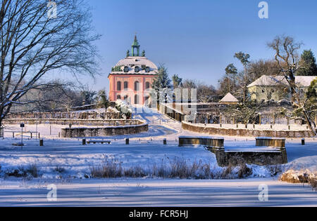 Moritzburg Fasanenschlösschen im Winter - Petit Château de Moritzburg faisan en hiver 01 Banque D'Images