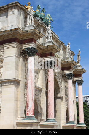 Arc de triomphe du Carrousel à Paris, France Banque D'Images