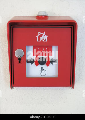 Dispositif d'alarme incendie allemand Banque D'Images