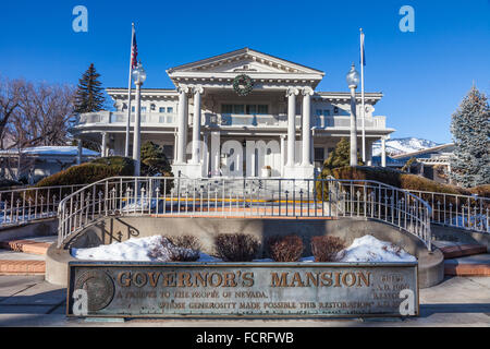 Maison du gouverneur de l'État du Nevada, dans la région de Carson City Banque D'Images