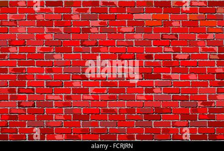 Mur de brique rouge Illustration de Vecteur