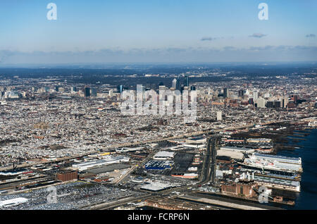 Vue aérienne du centre-ville de Philadelphie, Pennsylvanie, USA Banque D'Images