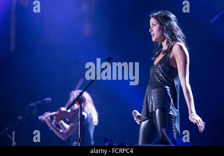 Manchester, UK. 24 janvier 2016. The Corrs effectuer à la Manchester Arena, Manchester, sur leur tournée britannique 24/01/2016 Credit : Gary Mather/Alamy Live News Banque D'Images