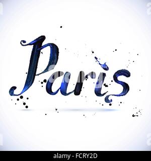 Paris vecteur conception calligraphie Illustration de Vecteur