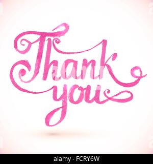 Vecteur rose merci signe dessiné à la main Illustration de Vecteur