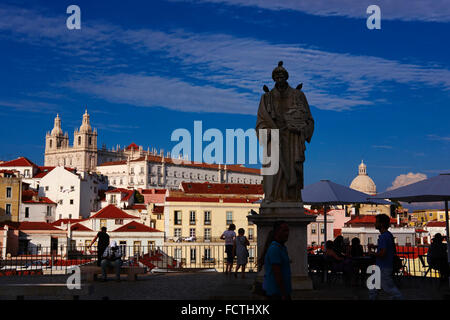 Portugal, Lisbonne Alfama de Santa Luzia belvedere Banque D'Images