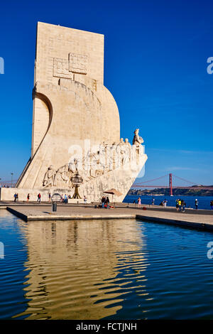 Portugal, Lisbonne, Belém, Padrao dos Descobrimentos (Monument des Découvertes Banque D'Images