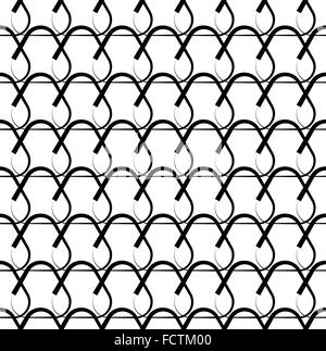 Meshy grille avec des intersections de lignes. Résumé cellulaire, grille de fond de filet. Abstract lattice, grille, d'un auvent. Monochro Illustration de Vecteur