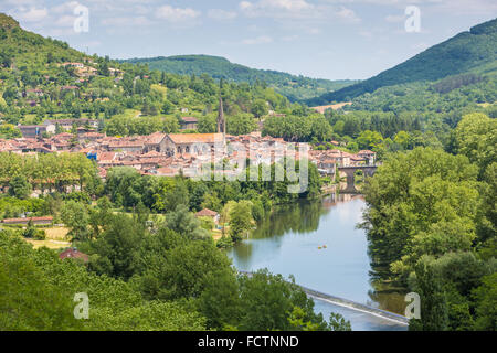 Saint-Antonin-Noble-Val (Sant Antonin en occitan) est une commune française, située dans le département de Tarn-et-Garonne et la région Midi-Pyrénées Banque D'Images