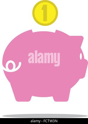 [EPS10] tirelire style plat icône Illustration de Vecteur