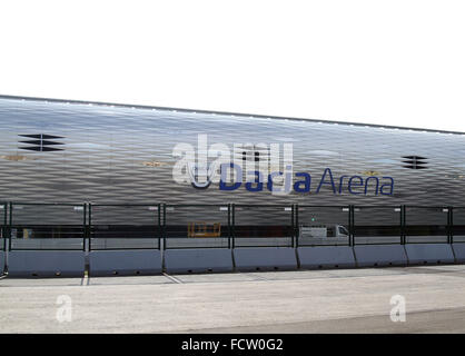 Udine, Italie. 25 janvier, 2016. Le nom du nouveau stade de l'équipe de football de Serie A italienne Udinese Calcio, côté nord, le 25 janvier 2016 à l'Arène Dacia à Udine. Credit : Andrea Spinelli/Alamy Live News Banque D'Images