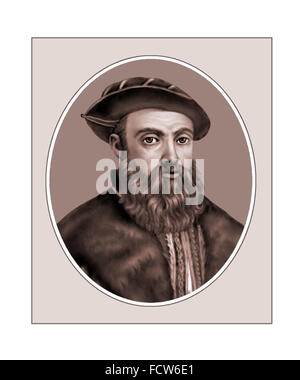 Ferdinand Magellan, navigateur portugais, Portrait Banque D'Images