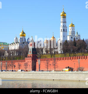 Vue du Kremlin à Moscou, Russie Banque D'Images