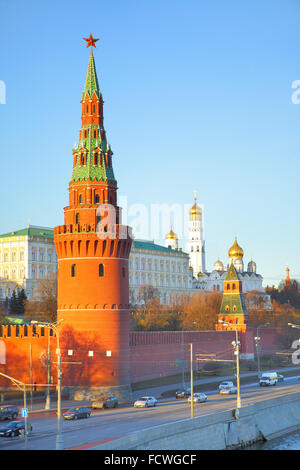 Voir la soirée de Kremlin de Moscou, Russie Banque D'Images