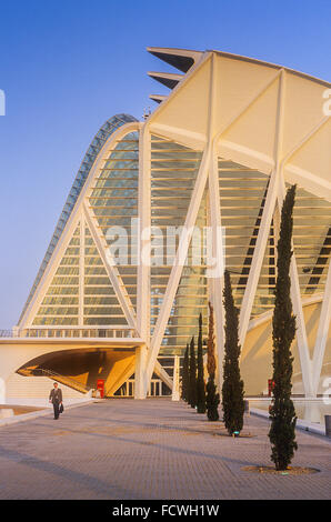Musée des sciences Príncipe Felipe, Cité des Arts et des sciences, par S. Calatrava. Valence. Espagne Banque D'Images