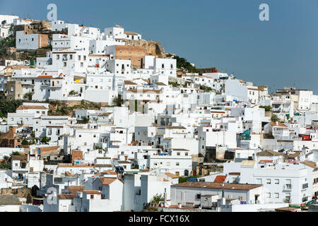 Les maisons blanchies à la chaux, Arcos de la Frontera, Espagne Banque D'Images