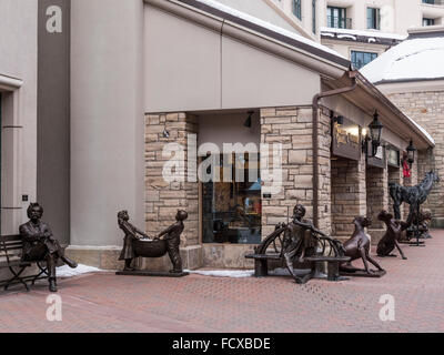 Village de Beaver Creek Mall, Beaver Creek Ski Resort, Avon, Colorado. Banque D'Images