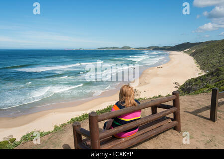 Plage côtière sur Garden Route, Brenton-on-Sea, Eden, municipalité de district de la province de Western Cape, Afrique du Sud Banque D'Images