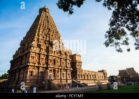 Anciens temples de l'Inde, grand temple Thanjavur, Pragdeeswar temple, temple, temple chola du patrimoine, des temples du Tamil Nadu, Banque D'Images