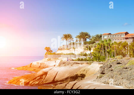 Plaza Playa del Duque, Château de Duc, Costa Adeje, Tenerife, Espagne Banque D'Images