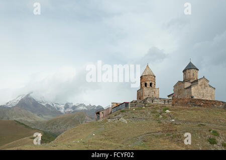 Georgien, Stepansminda Kreuzkuppelkirche, Mtskheta-Mtianeti, Zminda Gergetier Sameba, Dreifaltigkeitskirc (Dreifaltigkeitskirche Banque D'Images