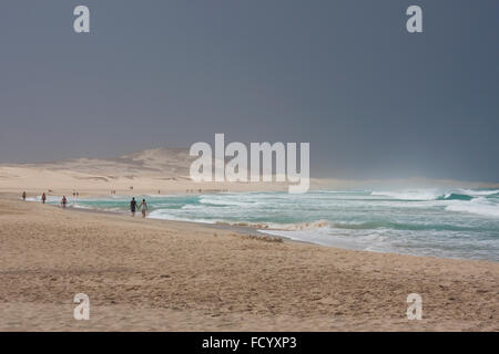 Environnement plage de Boa Vista Banque D'Images