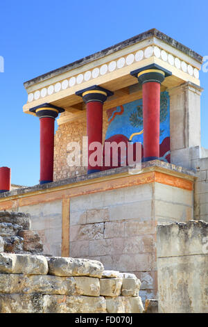 Ruines du palais de Knossos, Crète, Grèce Banque D'Images