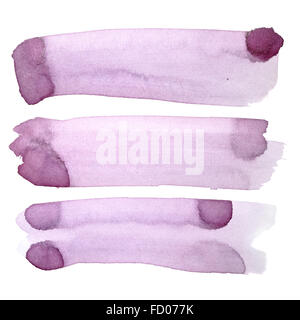 Ensemble de vrais coups de vin rouge isolé sur fond blanc Banque D'Images