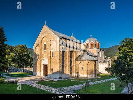 À l'église orthodoxe serbe, le monastère de Studenica, basilique de style roman et de style byzantin, 13e siècle, près de l'Usce, Serbie Banque D'Images