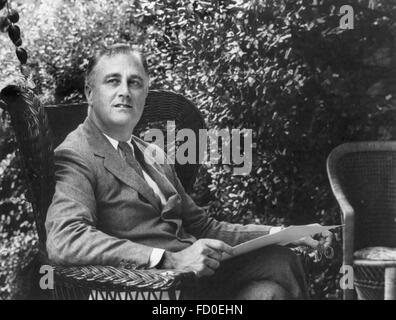 Franklin D Roosevelt, portrait du 32e président des USA, Octobre 1931 Banque D'Images