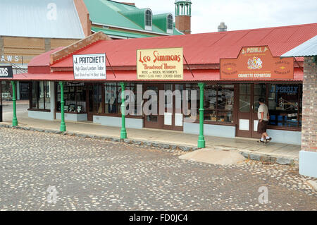 KIMBERLEY, AFRIQUE DU SUD - NOVEMBRE 2008 : Un visiteur non identifié le grand trou au musée de la mine le 29 novembre 2008. Operations Banque D'Images