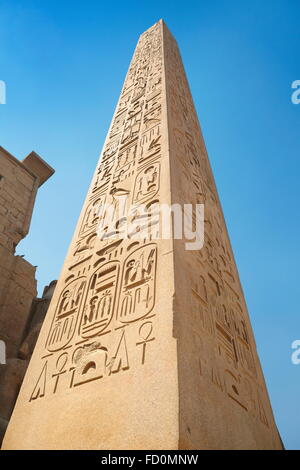 Égypte - Luxor obelisk au temple de Louxor Banque D'Images