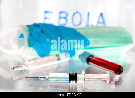 Virus Ebola Recherches microbiologiques Banque D'Images