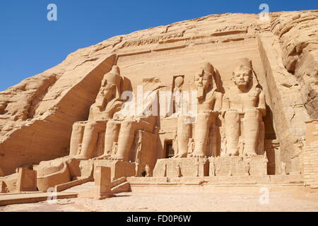 Abou Simbel, Temple de Ramsès II, Abou Simbel, Egypte Banque D'Images