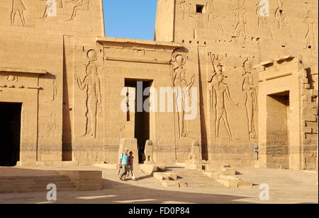 L'Egypte - Edfou, Temple d'Horus Banque D'Images