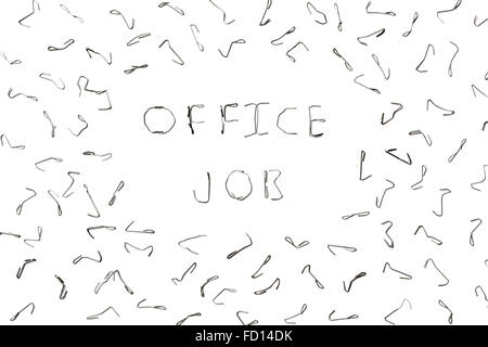 Agrafes tordues pour attacher des documents. l'arrière-plan pour votre bureau Banque D'Images