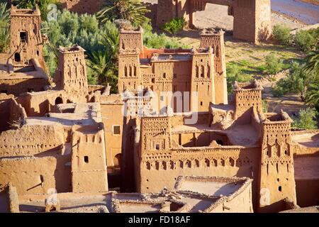 Ait Benhaddou forteresse près de Ouarzazate, Maroc Banque D'Images