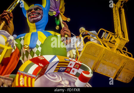 Le bâtiment,Plantá falla Na Jordana Falla,de,by Manolo Martín,festival Fallas de Valence, Espagne, Banque D'Images