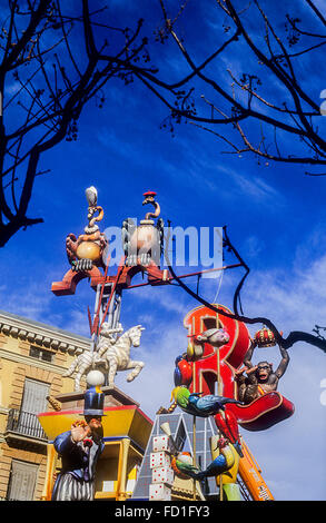 De Falla Na Jordana,by Manolo Martín,festival Fallas de Valence, Espagne, Banque D'Images