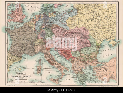 La fin du 19ème siècle l'Europe : l'Europe centrale et orientale 1863-1897, 1902 Ancien site Banque D'Images