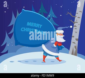 Le Père Noël. Vector illustration isolé sur fond blanc Illustration de Vecteur