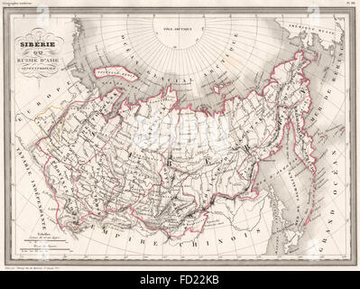 La Sibérie. Sibérie/Russie d'Asie. La Russie en Asie. MALTE-BRUN, c1846 carte antique Banque D'Images