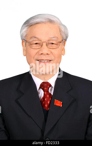 Hanoi. 27 Jan, 2016. Photo prise en 2011 fichier montre Nguyen Phu Trong. Nguyen Phu Trong a été réélu au poste de secrétaire général du Nouveau Parti Communiste du Vietnam 12e Comité central dans sa première séance plénière tenue le 27 janvier 2016. © Xinhua/VNA/Alamy Live News Banque D'Images