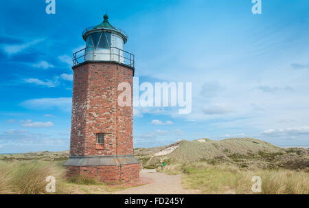 Ancien phare 'Rotes Kliff' près de Kampen, Sylt, Allemagne Banque D'Images