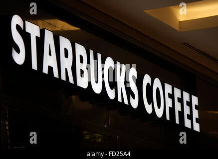 Markenname : 'Starbucks Coffee' , Berlin. Banque D'Images