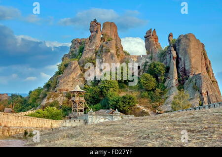 Belogradchik rocks forteresse, Bulgarie, Europe Banque D'Images