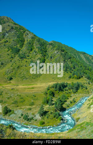 Kachetien Tuscheti-Nationalpark Georgien,,, Tal des Pirikita-Alazani-Flusses bei Dartlo Banque D'Images