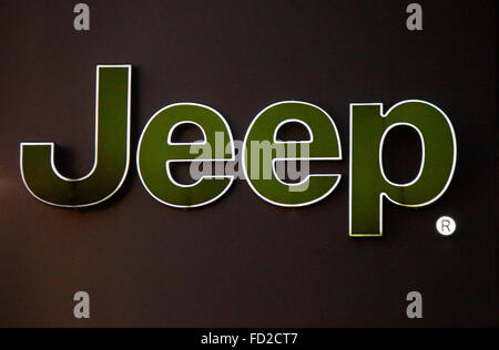 Logo das der Marke 'Jeep', Berlin. Banque D'Images