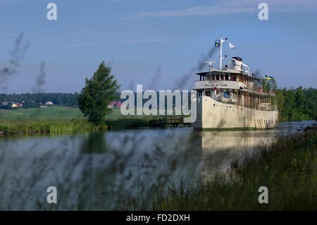 M/S Wilhelm Tham bateau de croisière. Gota Canal. La Suède. L'Europe Banque D'Images
